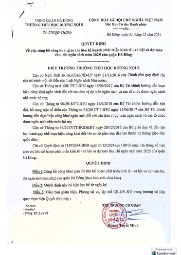 Công khai ngân sách giao đầu năm 2024