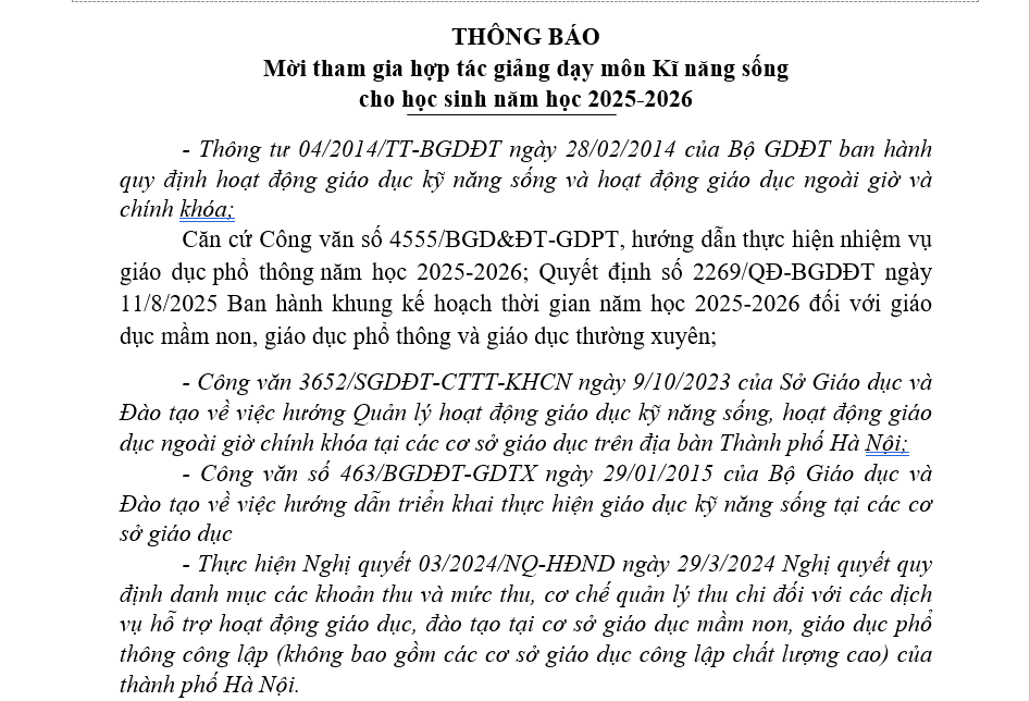 thông báo