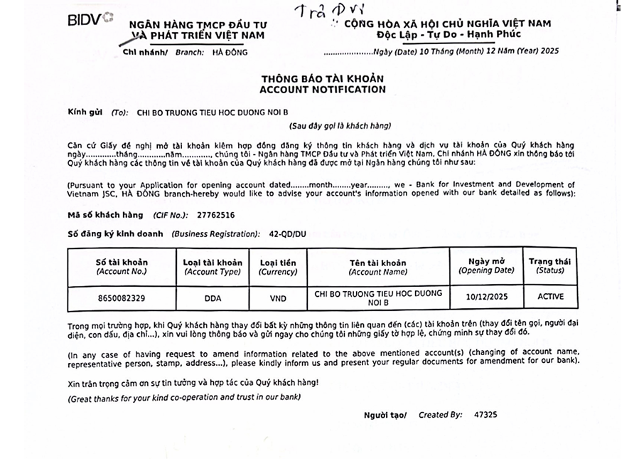 T12.2025-Thông tin STK chi bộ, tài khoản CTK,KT - Ngân hàng cấp